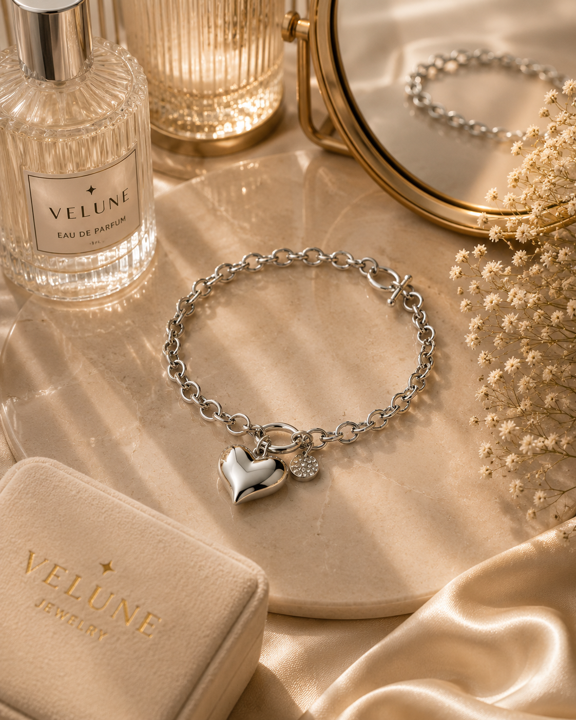 Bransoletka Silver Heart – Stal 316L