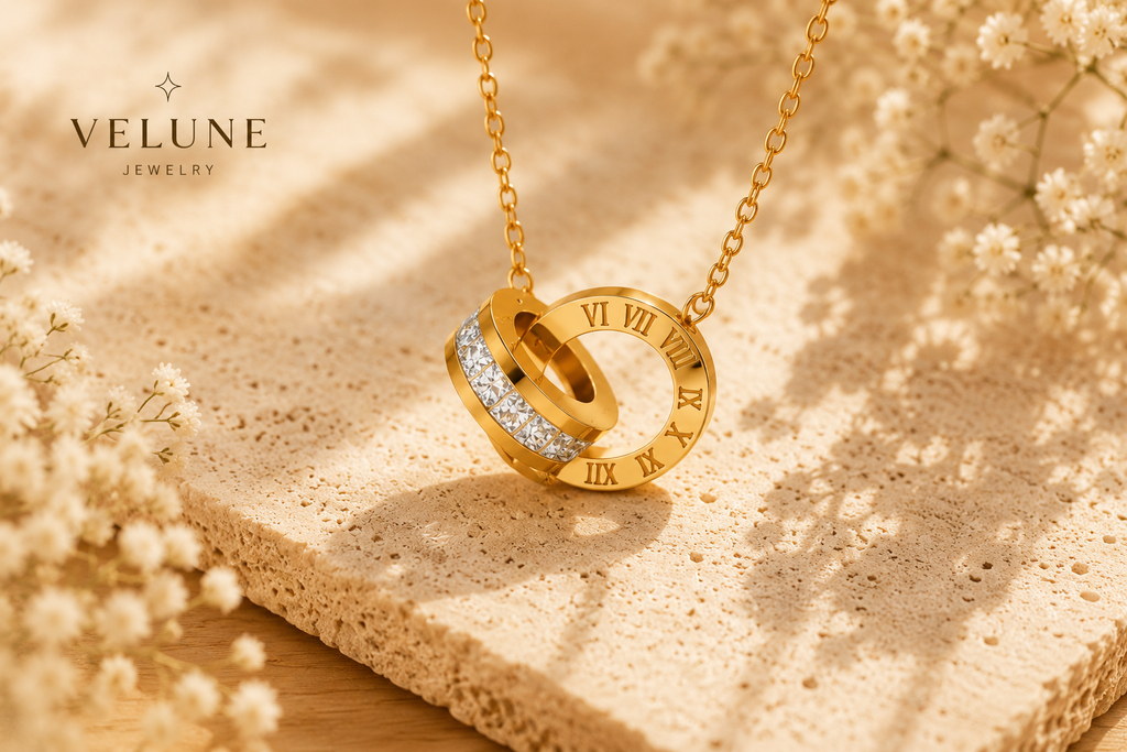 Naszyjnik Eterna Roman Gold – Stal 316L Pozłacana