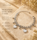 Bransoletka Luna Hearts – Stal 316L