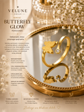 Pierścionek Butterfly Glow – Stal 316L Pozłacana