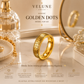 Pierścionek Golden Dots – Stal 316L Pozłacana